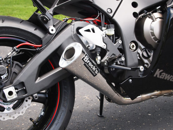 Brock's Alien Head Polished 3/4 Slip-On Exhaust Fits 11-15 Kawasaki ZX10R