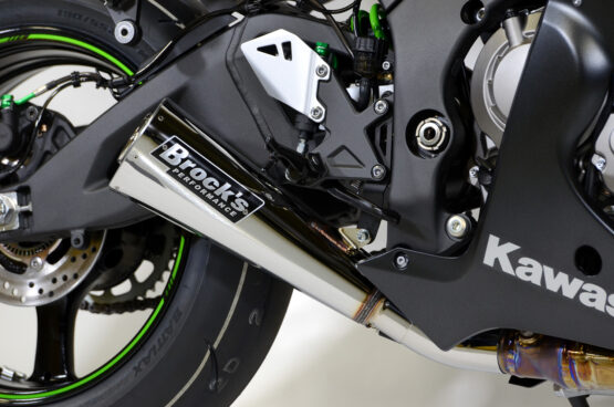 Brock's Alien Head 2 Polished 3/4 Slip-On Exhaust Silver Fits Kawasaki ZX10R - Image 4