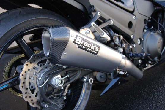 Brock's CT Single Titanium Full Exhaust Silver Fits 06-20 ZX14