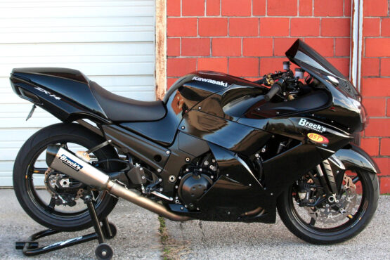 Brock's CT Single Titanium Full Exhaust Silver Fits 06-20 ZX14 - Image 5