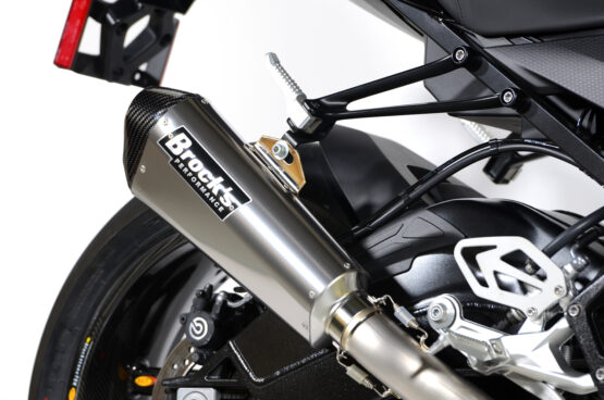 Brock's CT Single QuietKore Titanium Full Exhaust Silver Fits BMW S1000RR - Image 3