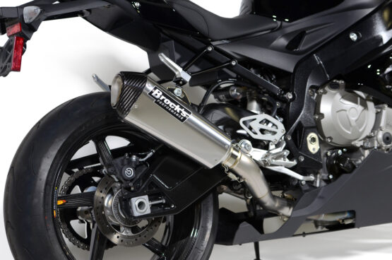 Brock's CT Single QuietKore Titanium Full Exhaust Silver Fits BMW S1000RR - Image 4