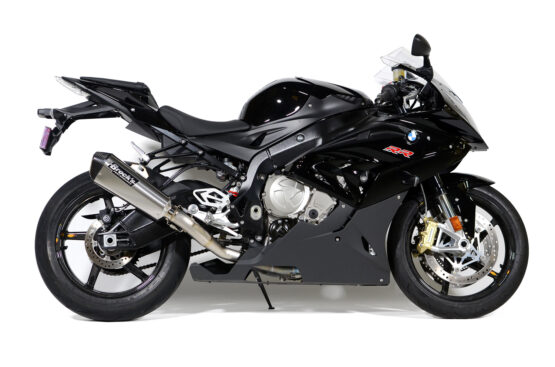 Brock's CT Single QuietKore Titanium Full Exhaust Silver Fits BMW S1000RR