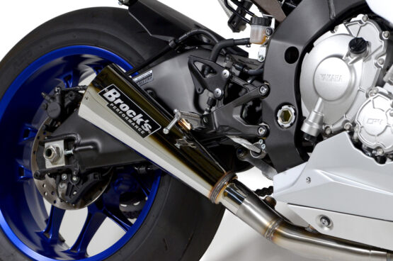 Brock's Alien Head 2 Polished 3/4 Exhaust Silver Fits Yamaha R1 - Image 2