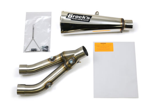 Brock's Alien Head 2 Polished 3/4 Exhaust Silver Fits Yamaha R1 - Image 7