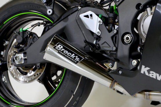 Brock's Alien Head 2 Full Exhaust Polished Fits 16-17 Kawasaki ZX10R - Image 4