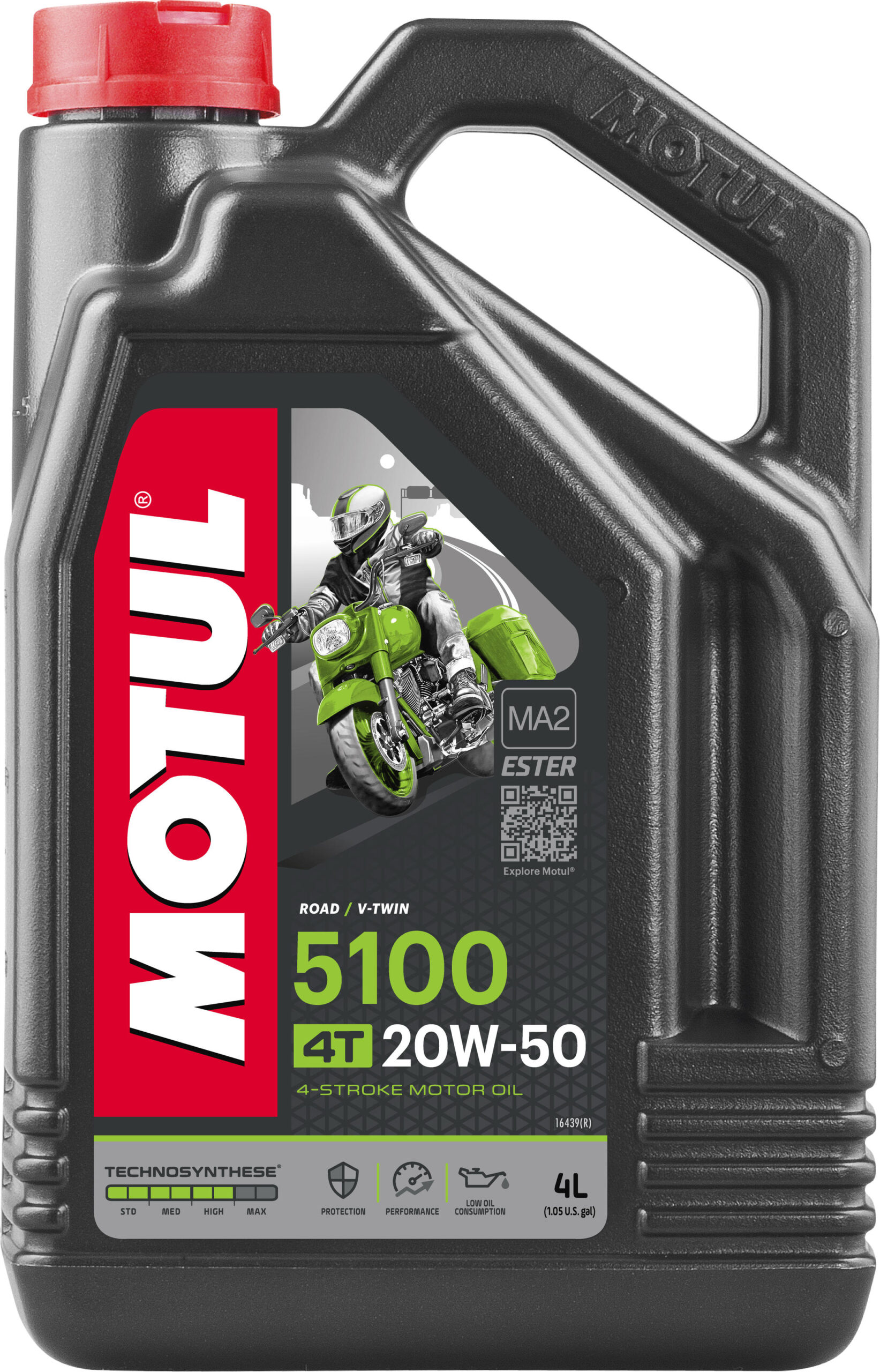 Motul 5100 4T 20W50 Synthetic Blend Engine Oil 4L - Image 3