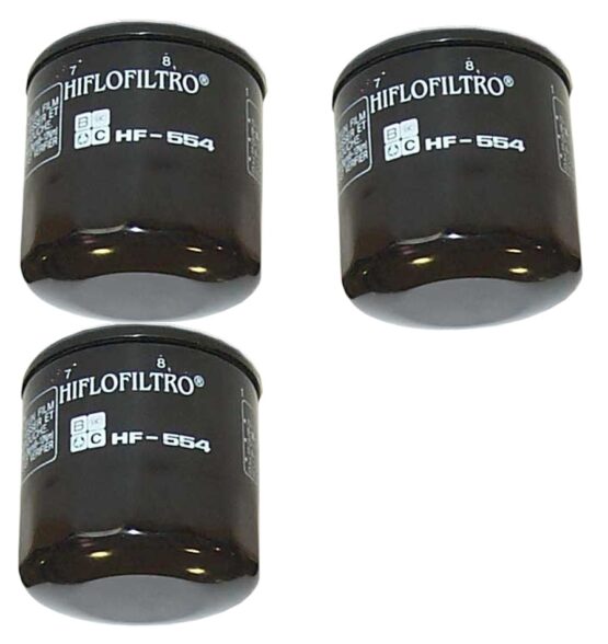 HF554 Oil Filter - Black - 3 Pack