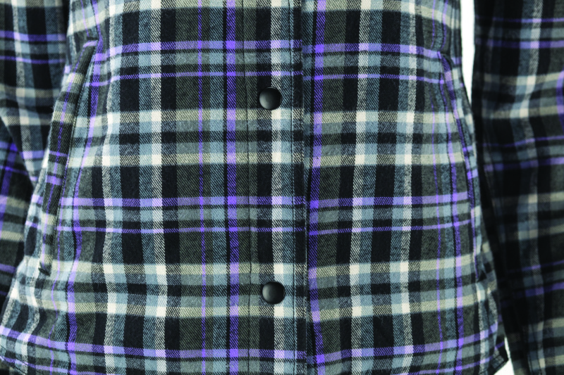 Kuryakyn Cameo Flannel Moto Shirt Black Womens Small - Image 7