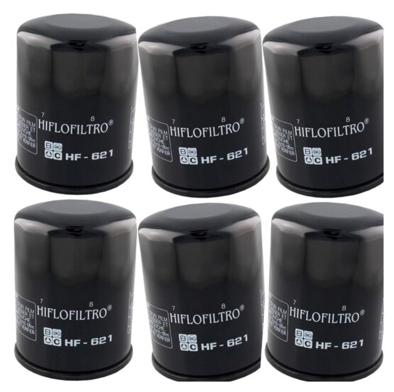 HF621 Oil Filter - Black - 6 Pack
