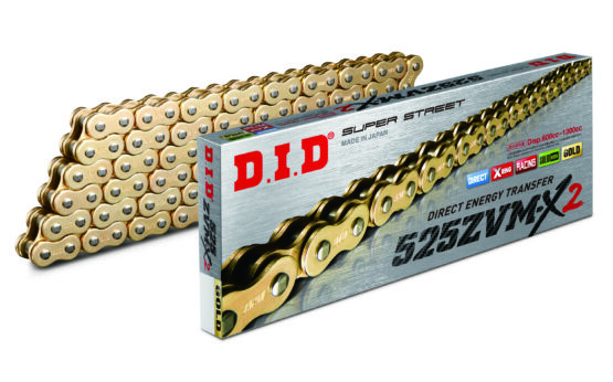 DID 525ZVM-X2 Gold 120 Link Motorcycle Chain