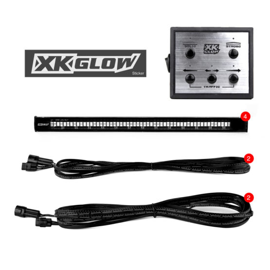 XKGLOW Strobe Series LED Tube Lights Red 4PC - 12" Ultra Bright - Image 2