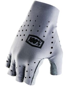 100% Women's Sling Bike Short Finger Gloves, Gray, Size S