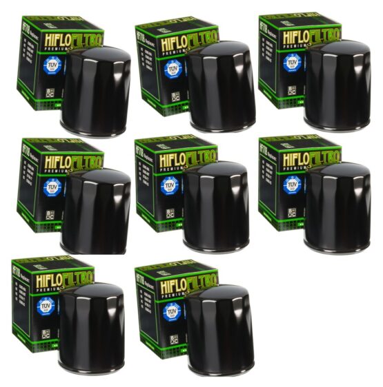 HF170B Oil Filter - Black - 8 Pack
