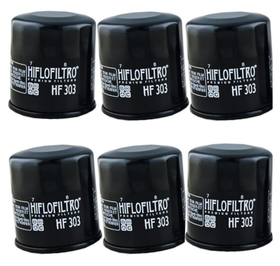 HF303 Oil Filter - Black - 6 Pack