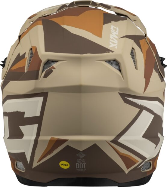 GMAX MX-96 Splinter Helmet Matte Brown/Tan/White Small - Image 4