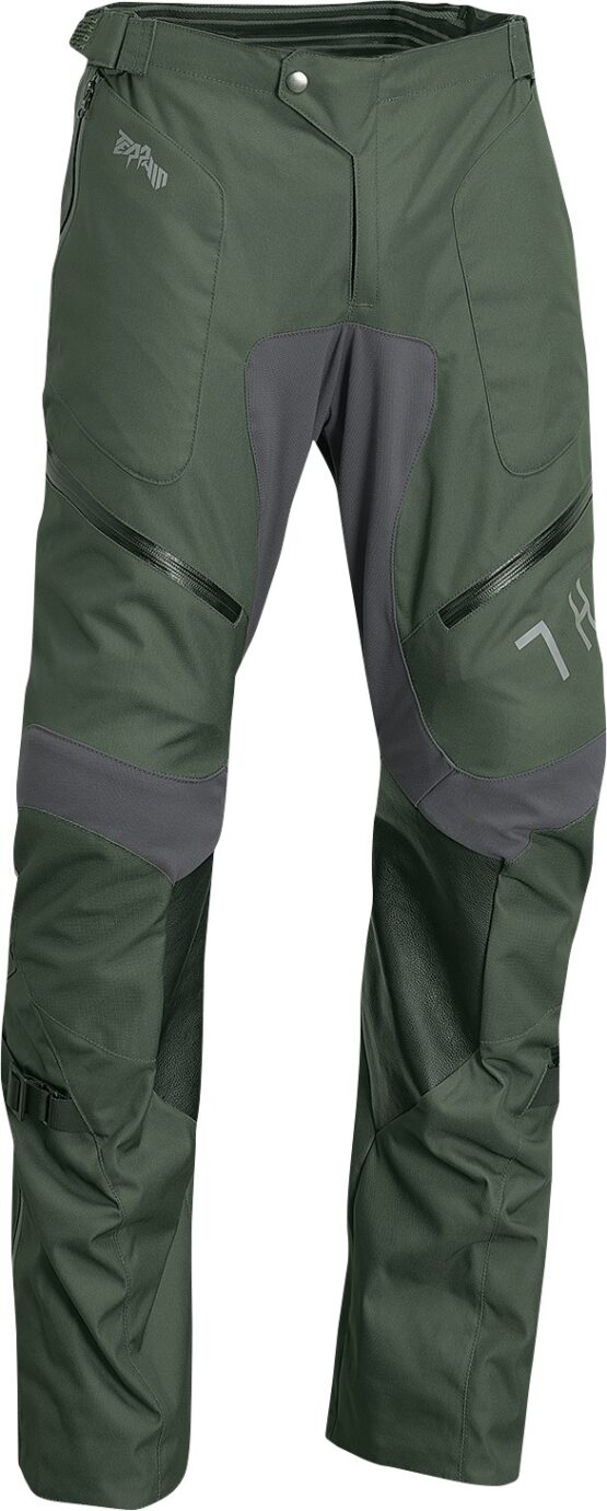 Terrain Army Green & Charcoal Over The Boot Pants - Size 38