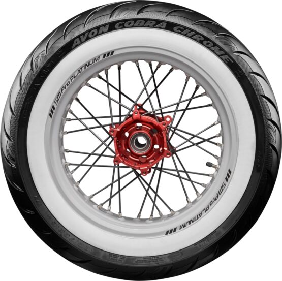 Tire - Cobra Chrome AV92 - Rear - 180/65B16 - Wide Whitewall - 81H - Image 2