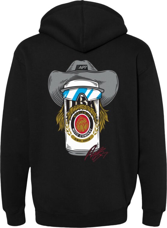 DBK Stache Mullet Moto Hoodie Black XL - Image 2