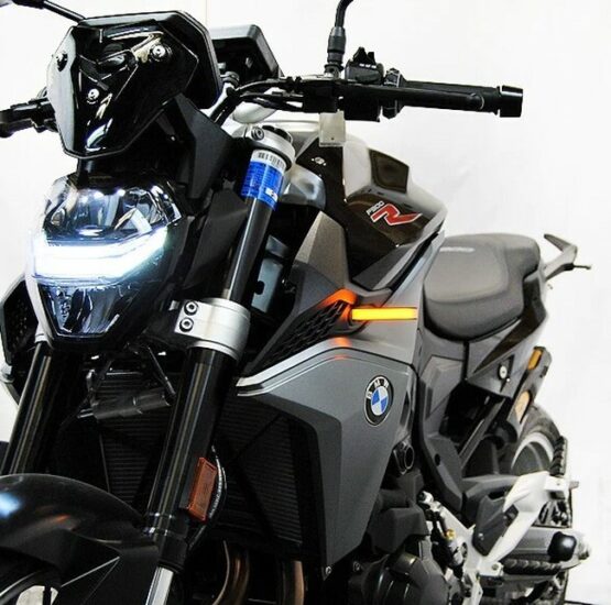New Rage Cycles Front LED Turn Signals Black for 20-24 BMW F900R