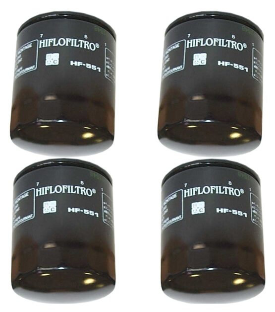 HF551 Oil Filter - Black - 4 Pack