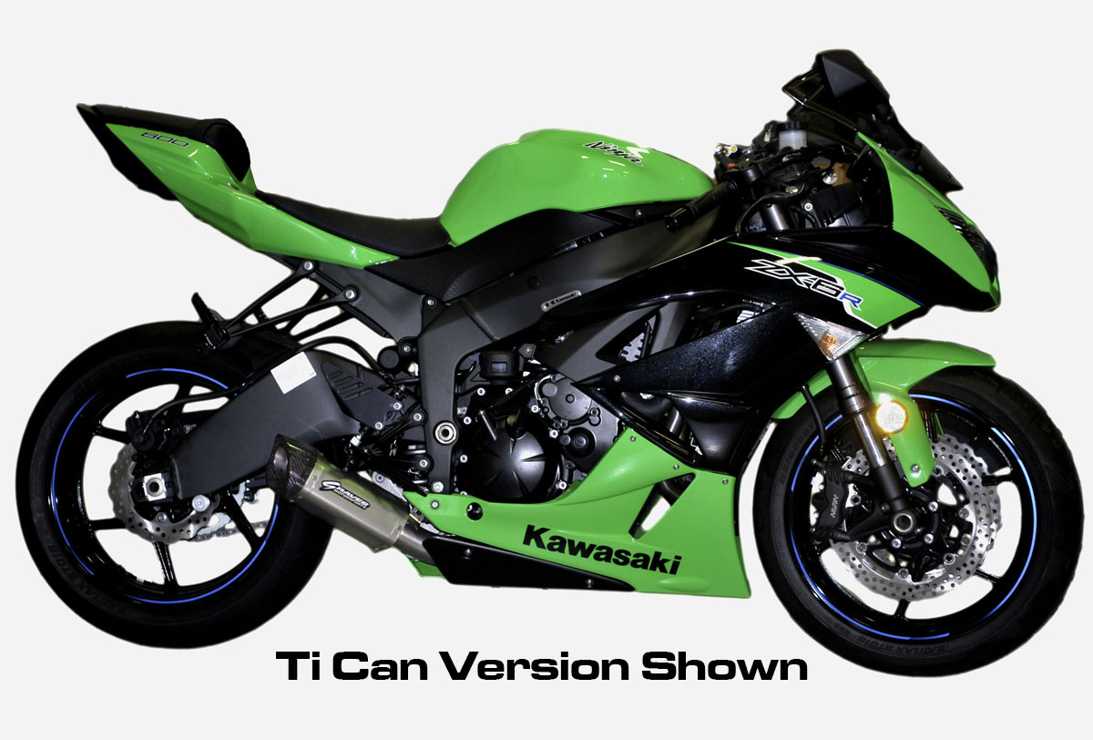 Graves Carbon Fiber Slip-On Exhaust Black Fits 09-18 Kawasaki ZX6R - Image 4