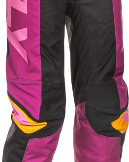 Fly Racing Women's F-16 Pants Black/Mauve/Yellow Sz 0/02