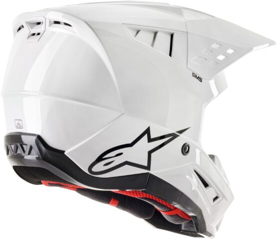 Alpinestars S-M5 Solid Helmet White Glossy Medium - Image 2