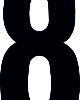 #8 6" Tall Black "Extreme" Stick-On Race Numbers - 3 Pack