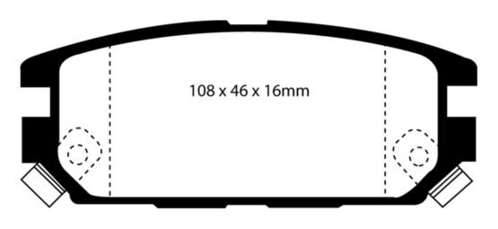 Yellowstuff Rear Brake Pads - Image 2