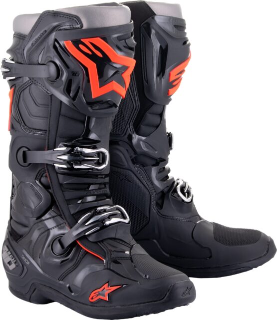 Alpinestars Tech 10 Boots Black/Red Fluorescent US 11