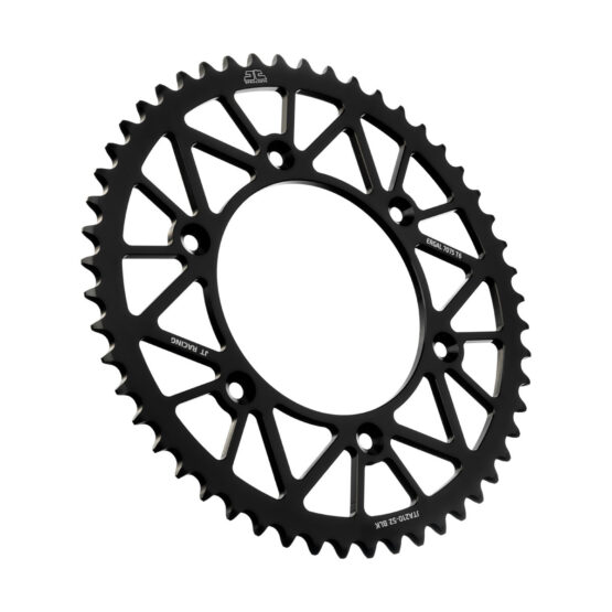 Black Aluminum Rear Sprocket - 52 Tooth 520