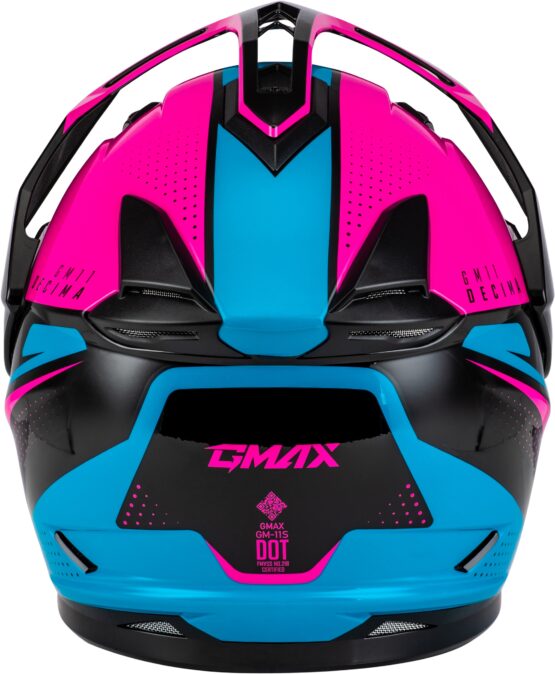 GMAX GM-11 Decima Helmet Black/Pink/Blue Large Women's - Image 4