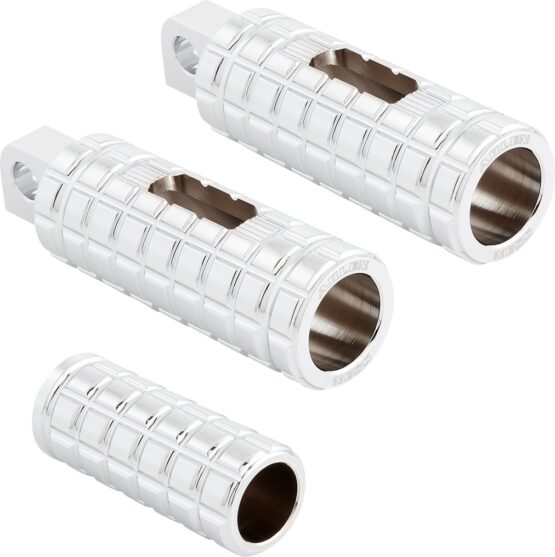 Arlen Ness Cush Footpegs Chrome Male Mount Pair