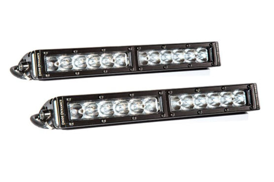 12 In LED Light Bar Single Row Straight Clear Driving (Pair) Stage Series - Image 2