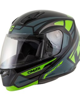 GMAX MD-04 Sector Modular Helmet Black/Green/White 3X-Large