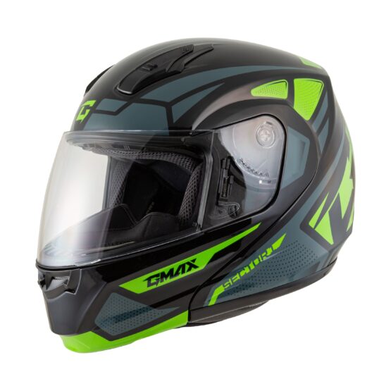 GMAX MD-04 Sector Modular Helmet Black/Green/White XS