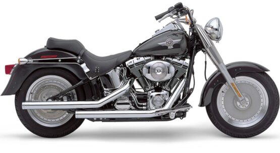 Cobra Dragsters Chrome Full Exhaust Fits 86-06 H-D FLST & FXST Softails - Image 2