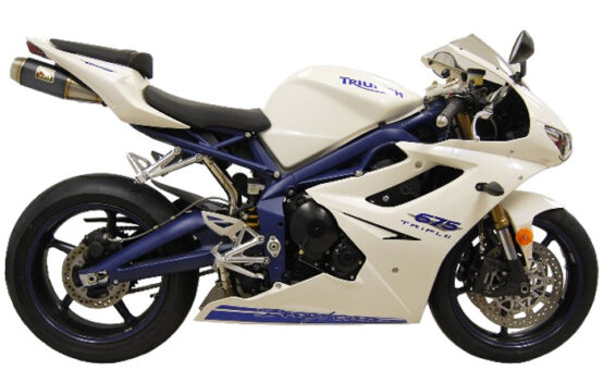 Competition Werkes Black Dual Slip-On Exhaust Fits 06-12 Triumph Daytona 675 - Image 2