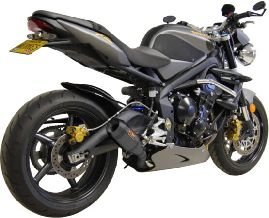 CompWerkes Black Velvet GP Slip-On Exhaust Fits 08-12 Triumph Street Triple - Image 2