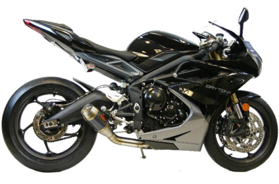 Competition Werkes Black GP Slip On Exhaust WT679-BC Fits 13-15 Daytona 675/R - Image 2