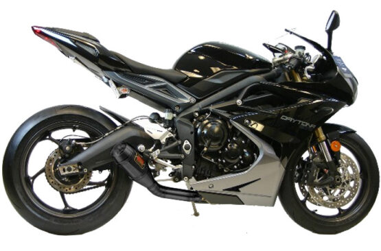 Competition Werkes Black Velvet Slip-On Exhaust Fits 13-15 Triumph Daytona 675 - Image 2