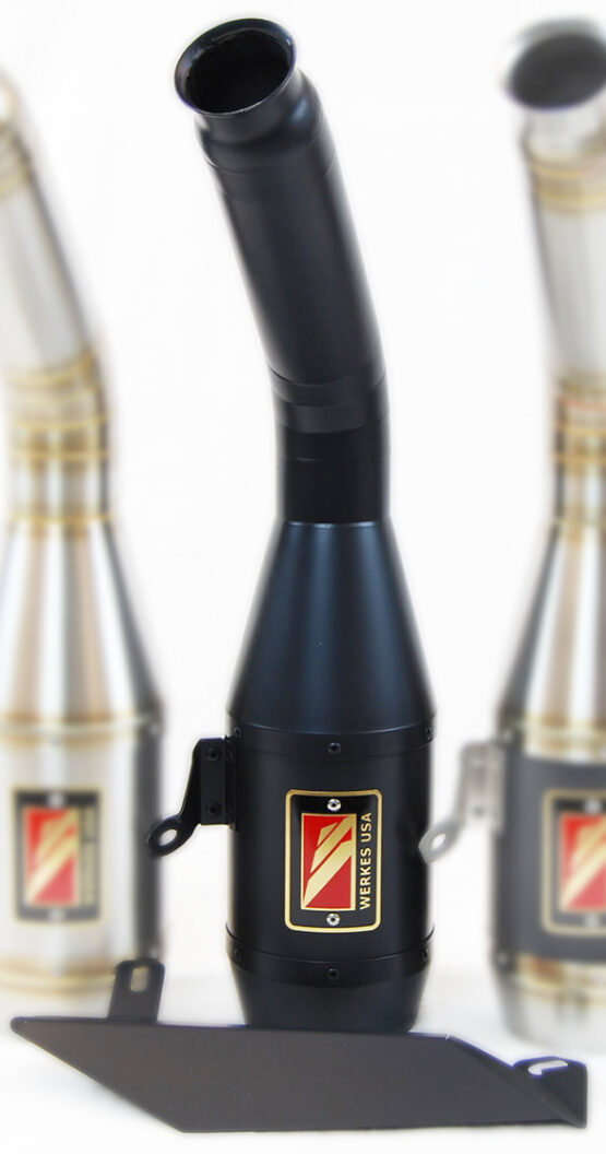 Competition Werkes Black Velvet Slip-On Exhaust Fits 13-15 Triumph Daytona 675