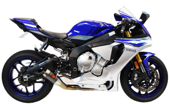 Competition Werkes Black Center GP Slip On Exhaust Fits 15-22 Yamaha R1 - Image 2