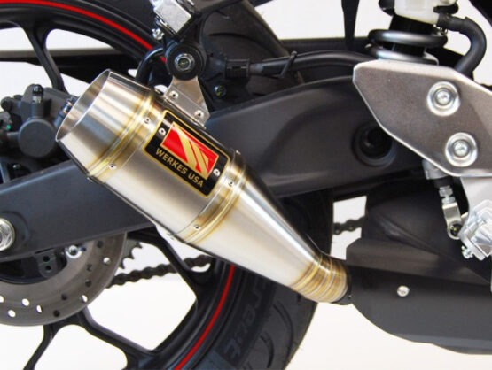 Competition Werkes GP Slip On Exhaust Stainless Fits 15-24 Yamaha R3