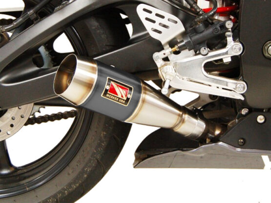 Competition Werkes Black Center GP Slip-On Exhaust Stainless Fits Yamaha R6 - Image 2