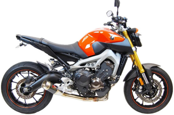Competition Werkes Black Center GP Slip-On Exhaust Fits 14-20 Yamaha FZ/FJ/MT-09 - Image 2