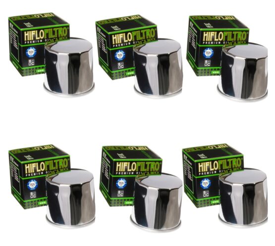 HF138C Oil Filter - Chrome - 6 Pack
