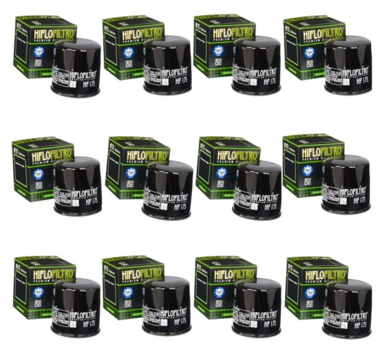 HF175 Oil Filter - Black - 12 Pack