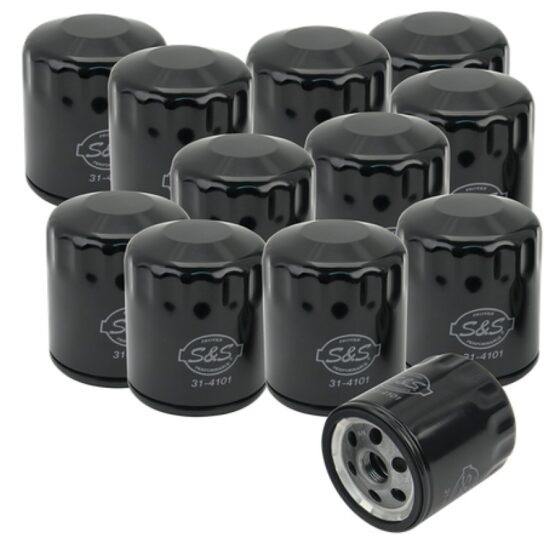 Original S&S Cycle Black Oil Filter 12 Pack For Harley Sportster Evo - Image 2